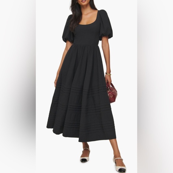 NEW Reformation Everlyn Black Maxi Dress Size 2 B2807 - Picture 2 of 6